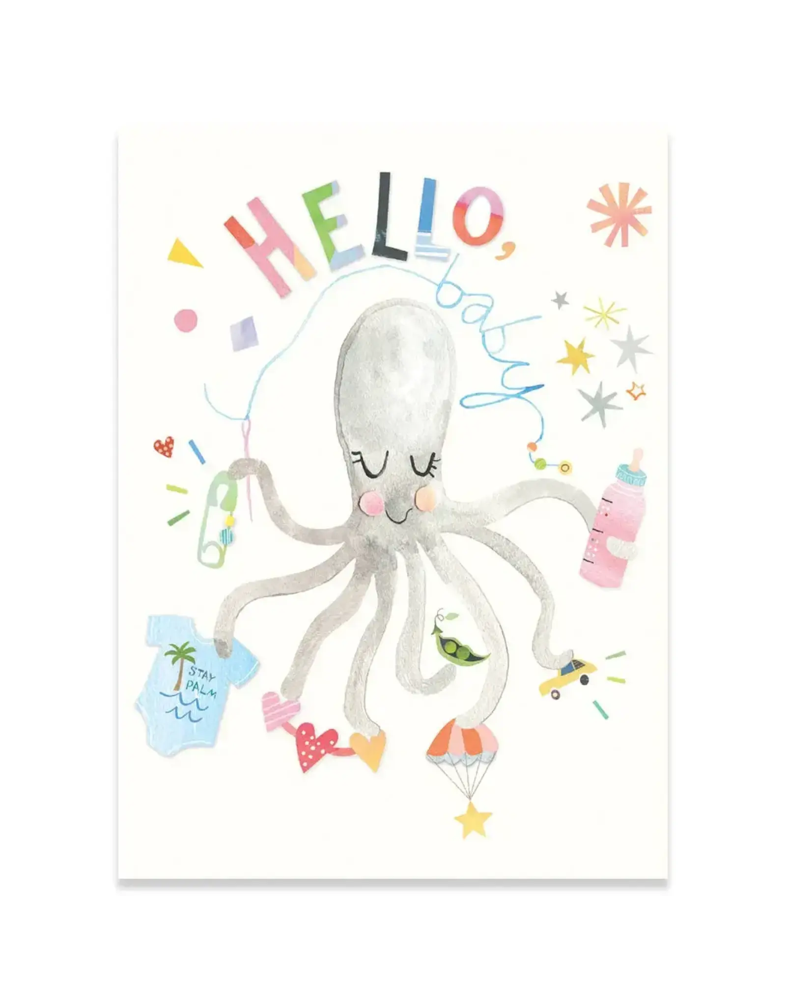 Octopus New Baby Greeting Card