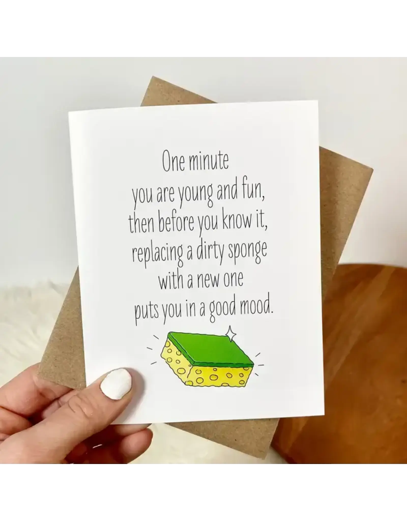 Replacing Dirty Sponge Funny Birthday Cards