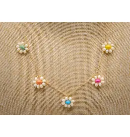Daisy Necklace | Gold-Filled, Multi Color