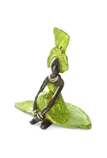 Graciously Waiting Burkina Bronze Sculpture