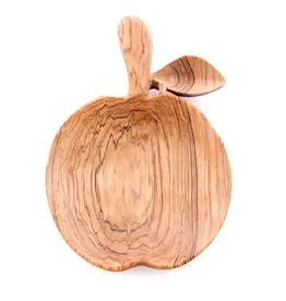 Small Wild Olive Wood Apple Tray, Kenya
