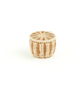 Miniature Pine Needle Basket with Lid