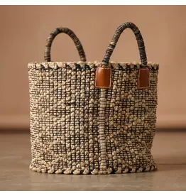 Bahana Handled Jute Basket 14", Bangladesh