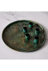 Mashal Iron Taper Candle Holder Plate, India