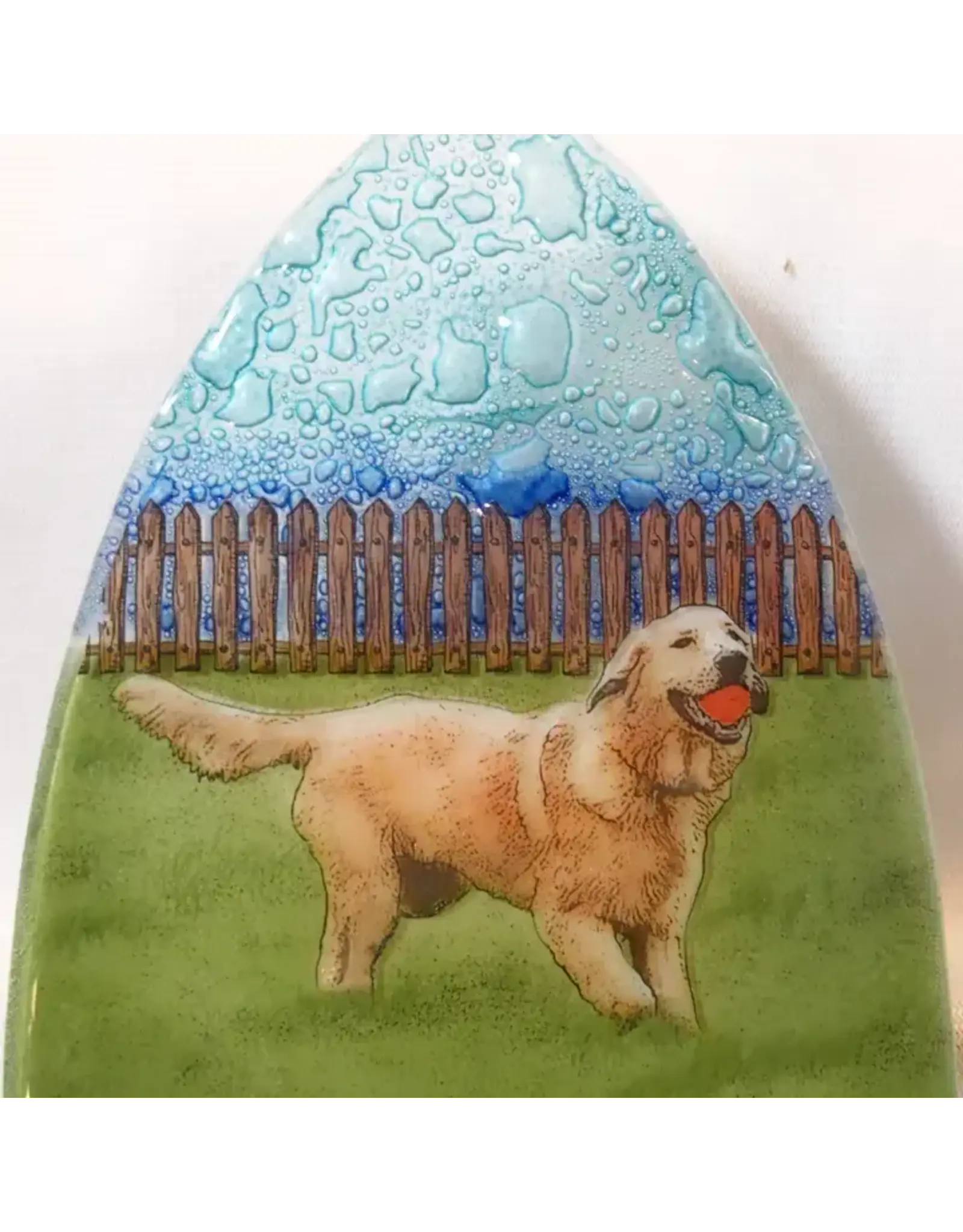 Ecuador, Glass Nightlight Golden Retriever
