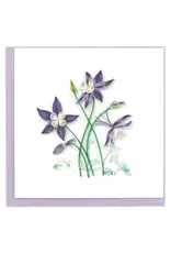 Columbine Flowers Quilling Card