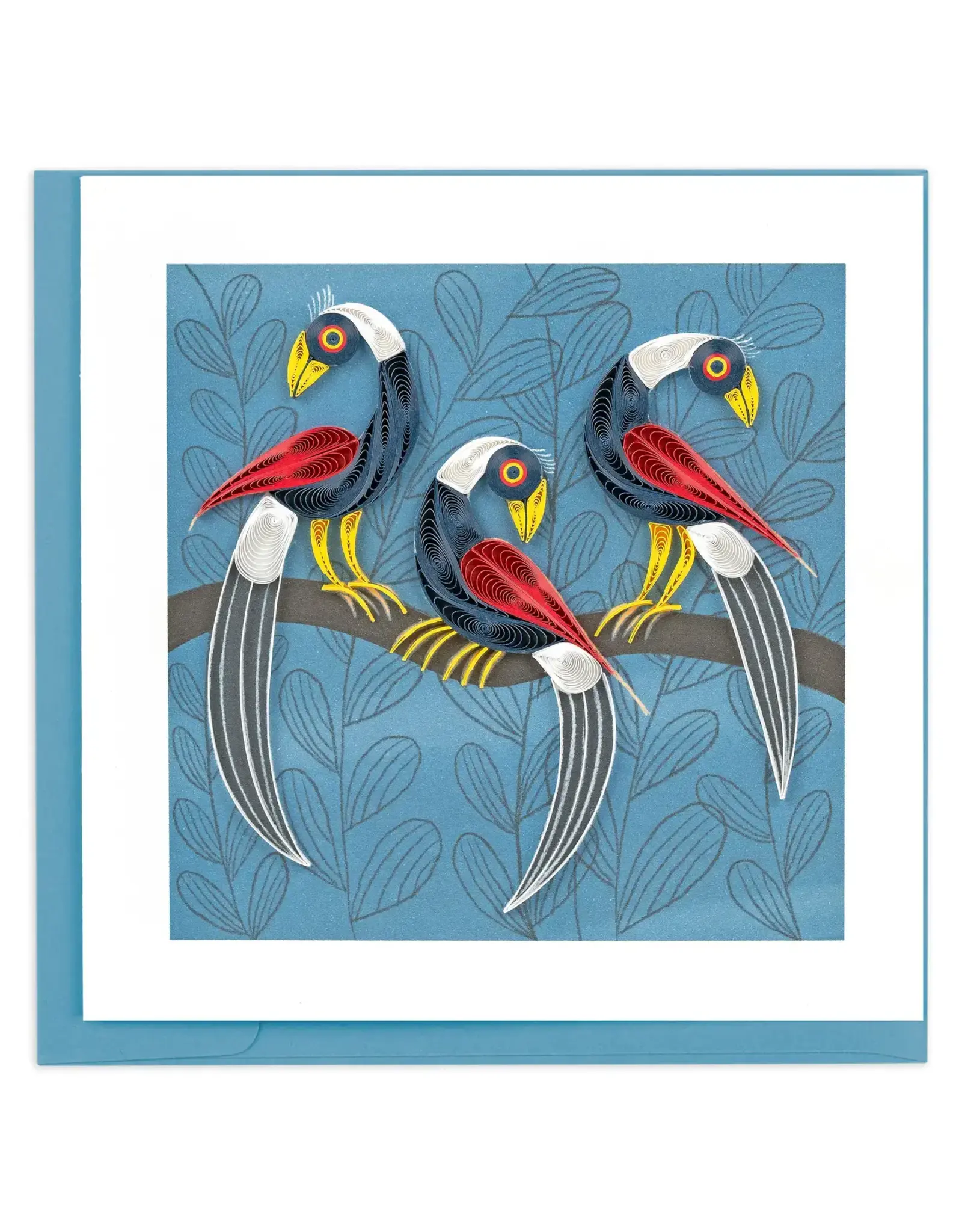 Quilled Tinga Tinga Birds Greeting Card