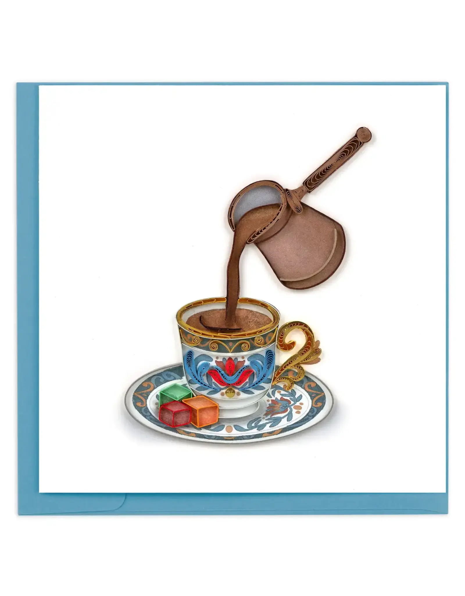 Quilled Turkish Coffee Greeting Card