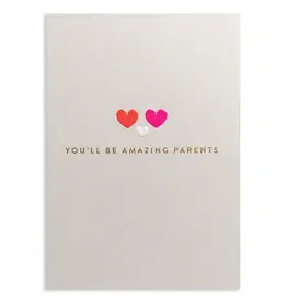 Amazing Parents New Baby Greeting Card 4.25 X 5.5"