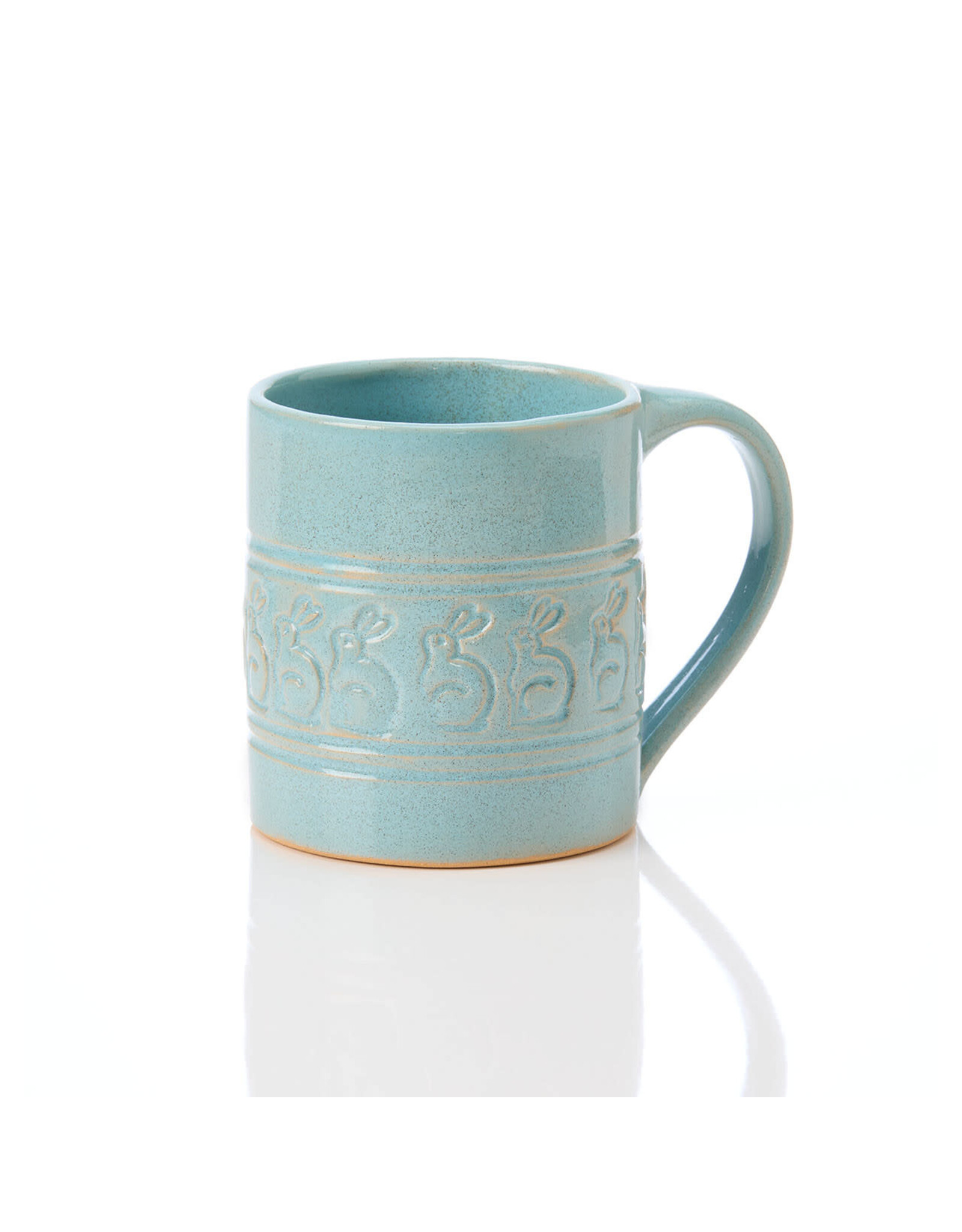 Teal Bunny Ceramic Mug, Nepal