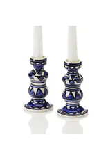 Blue West Bank Candle Holders - Set of 2