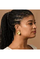 Kiran Crumpled Spiral Post Earrings, India