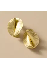 Kiran Crumpled Spiral Post Earrings, India