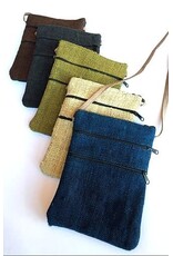 Trade roots Hemp Passport Bag w/ Two Zippers, Nepal