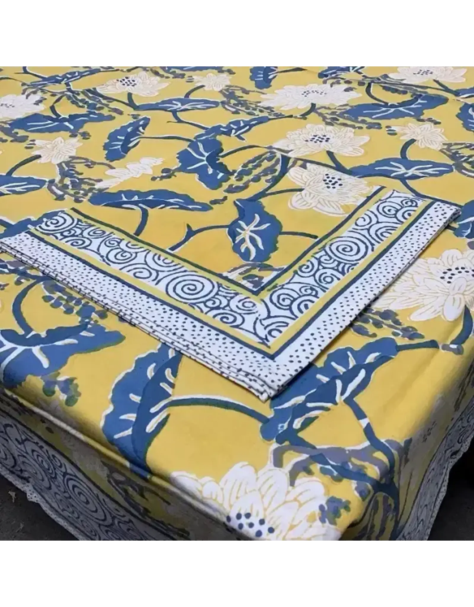 Tablecloth Asian Lotus Yellow 60X90