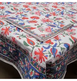 Tablecloth Chamoli Flower Org/Blu 60X90