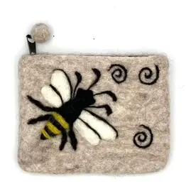 Honeybee Felt Coin Purse