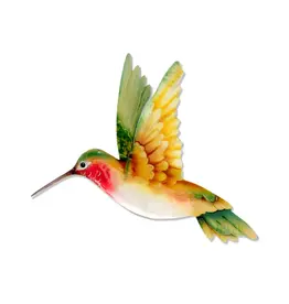 Hummingbird Wall Decor Yellow and Green, w/ Capiz-in/Outdoor