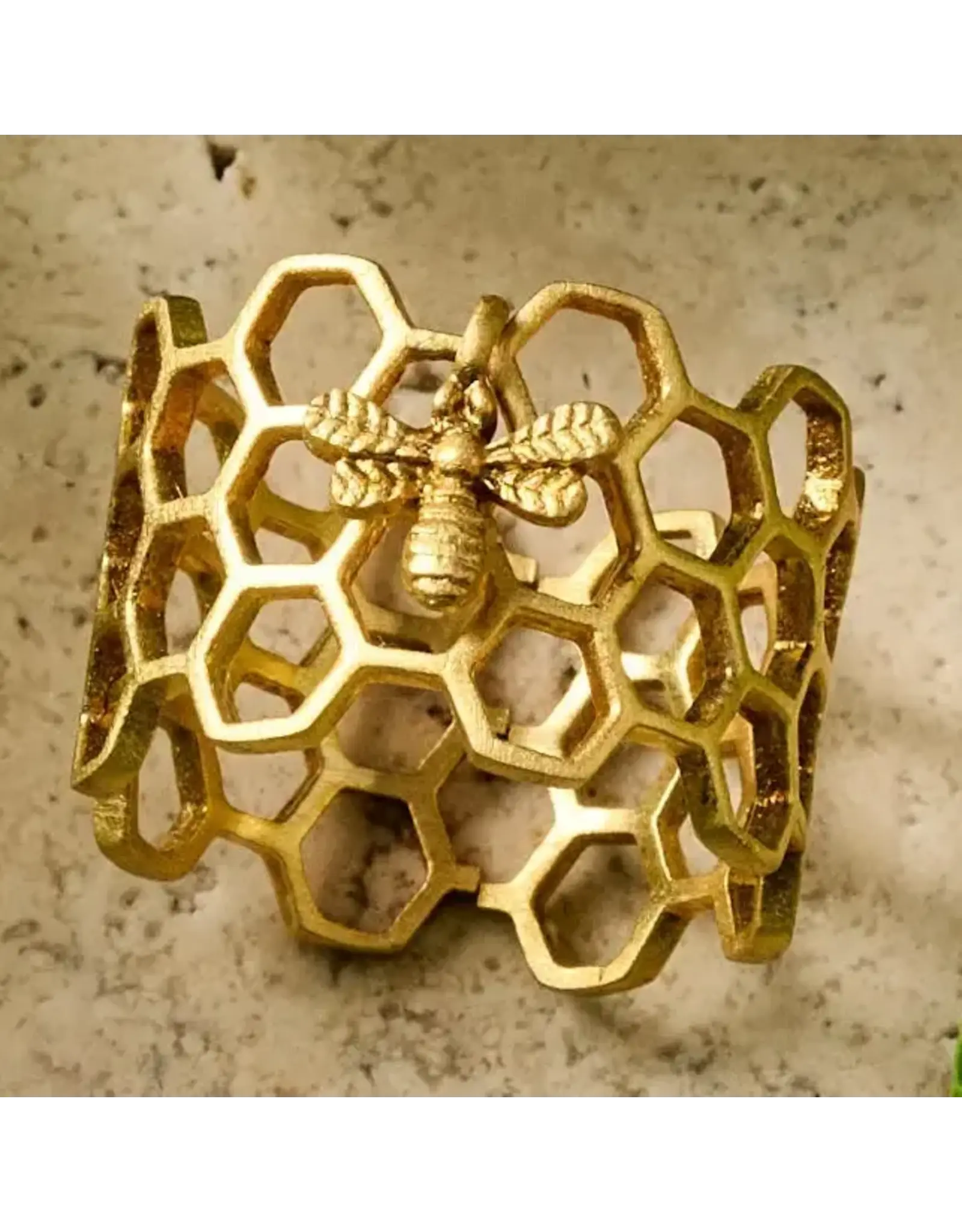Bee Charmed Honeycomb Ring