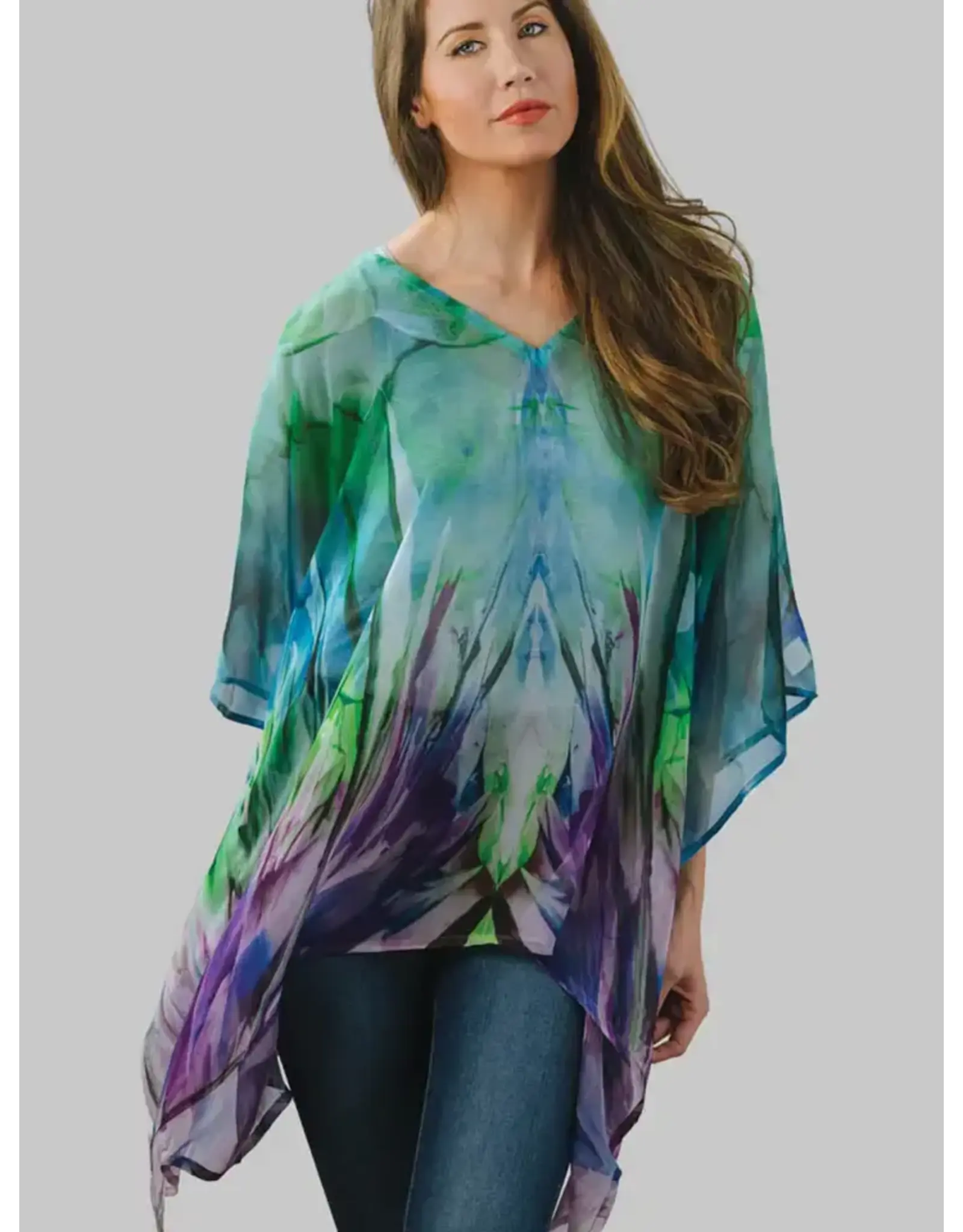Kumari Cupro Tops, Emerald & Amethyst, India