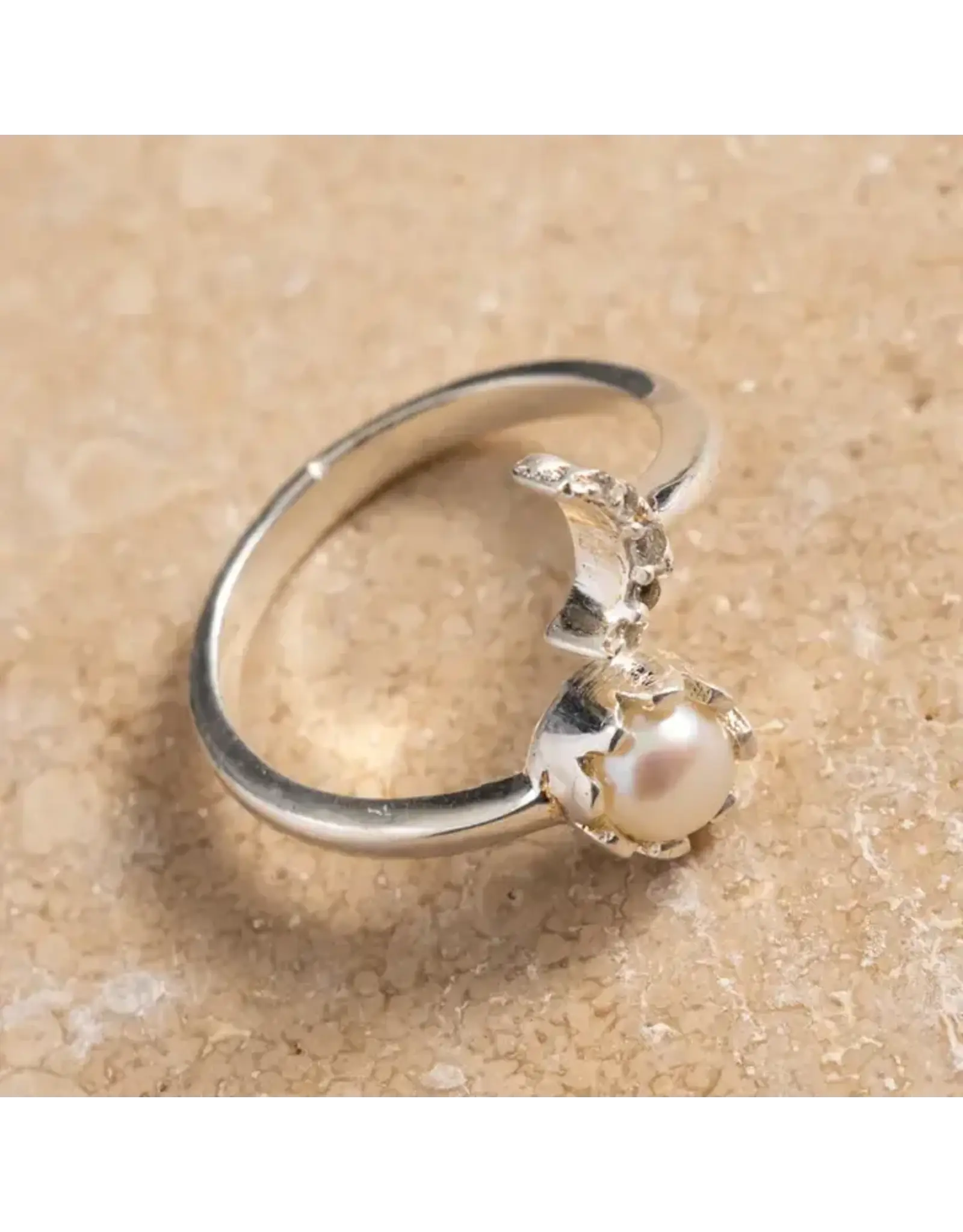 Vidula Silver Sun & Moon Ring