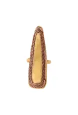 Kenyan Copper and Brass Shield Ring - Adjustable