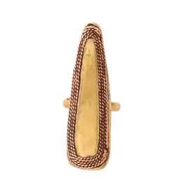 Kenyan Copper and Brass Shield Ring - Adjustable