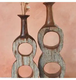Small Mozambican Sandalwood Infinity Stem Vase