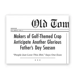 Golf-Themed Crap Father's Day Greeting Card