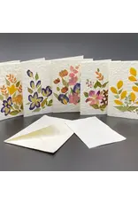Trade roots Mulberry Paper Note Cards w/ Dried Flowers, INDIVIDUAL, Vietnam