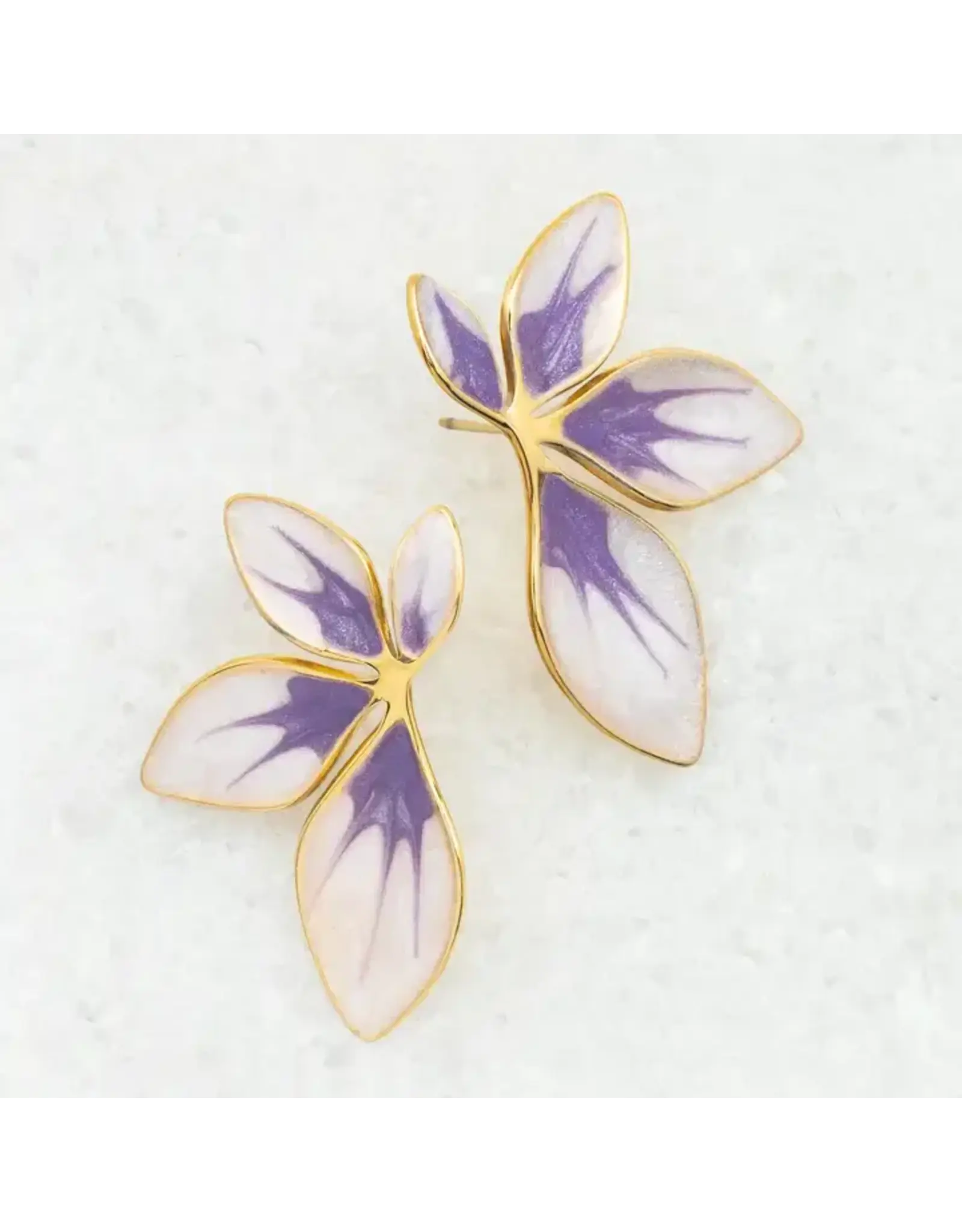 Flourish Lavender Leaf Earrings