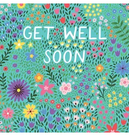 Floral Get Well Soon Get Well Greeting Card