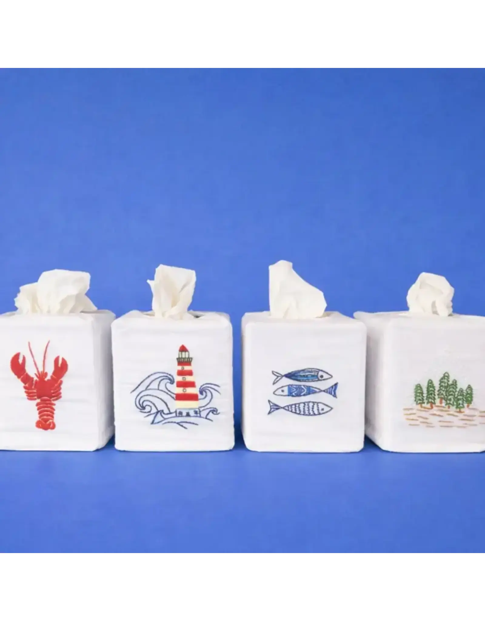Trade roots Botanical Embroidered Tissue Box Cover, Vietnam
