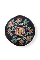 Festive Florals Crewel Pillow