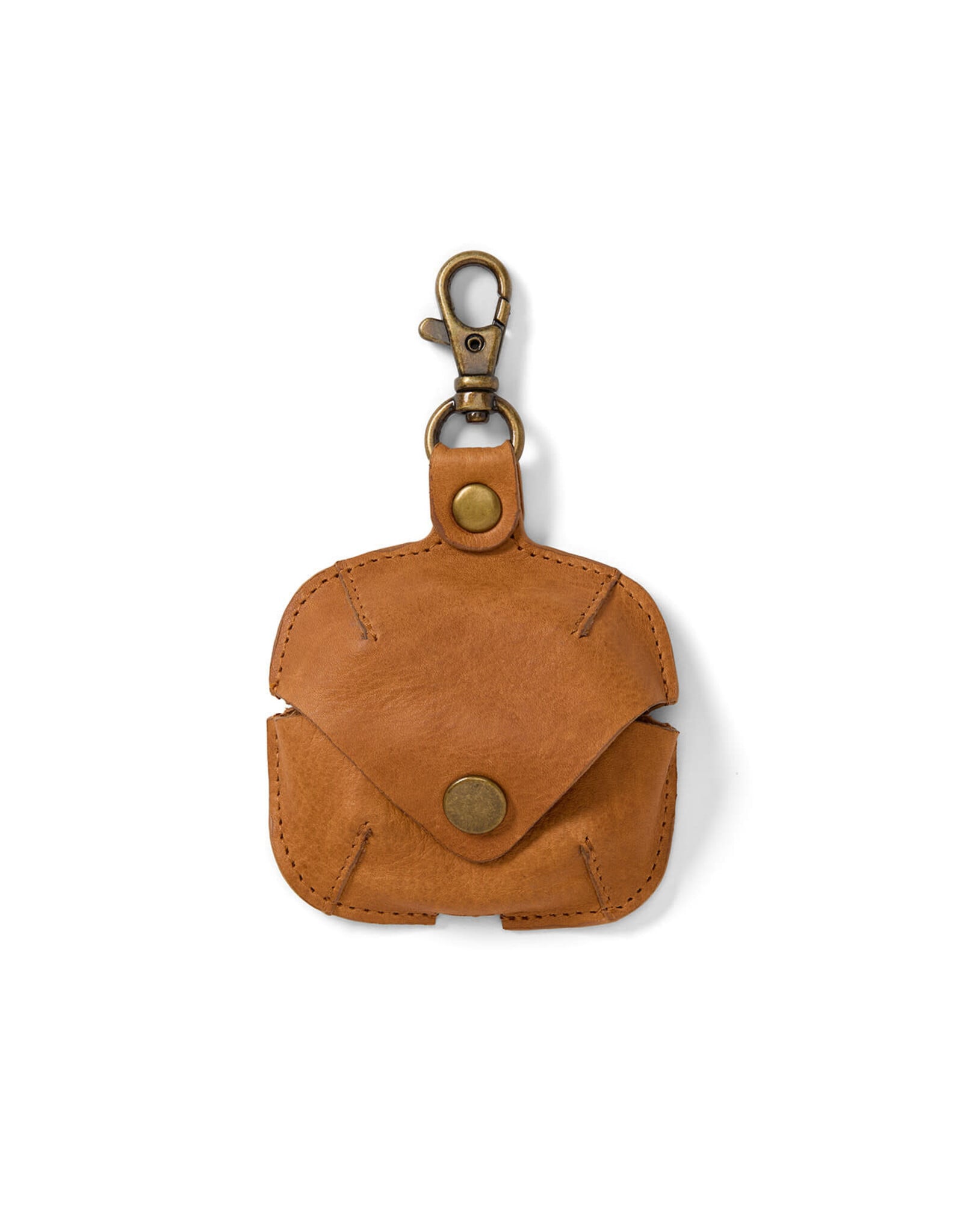 Camel Tan Leather Earbud Case