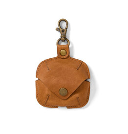 Camel Tan Leather Earbud Case