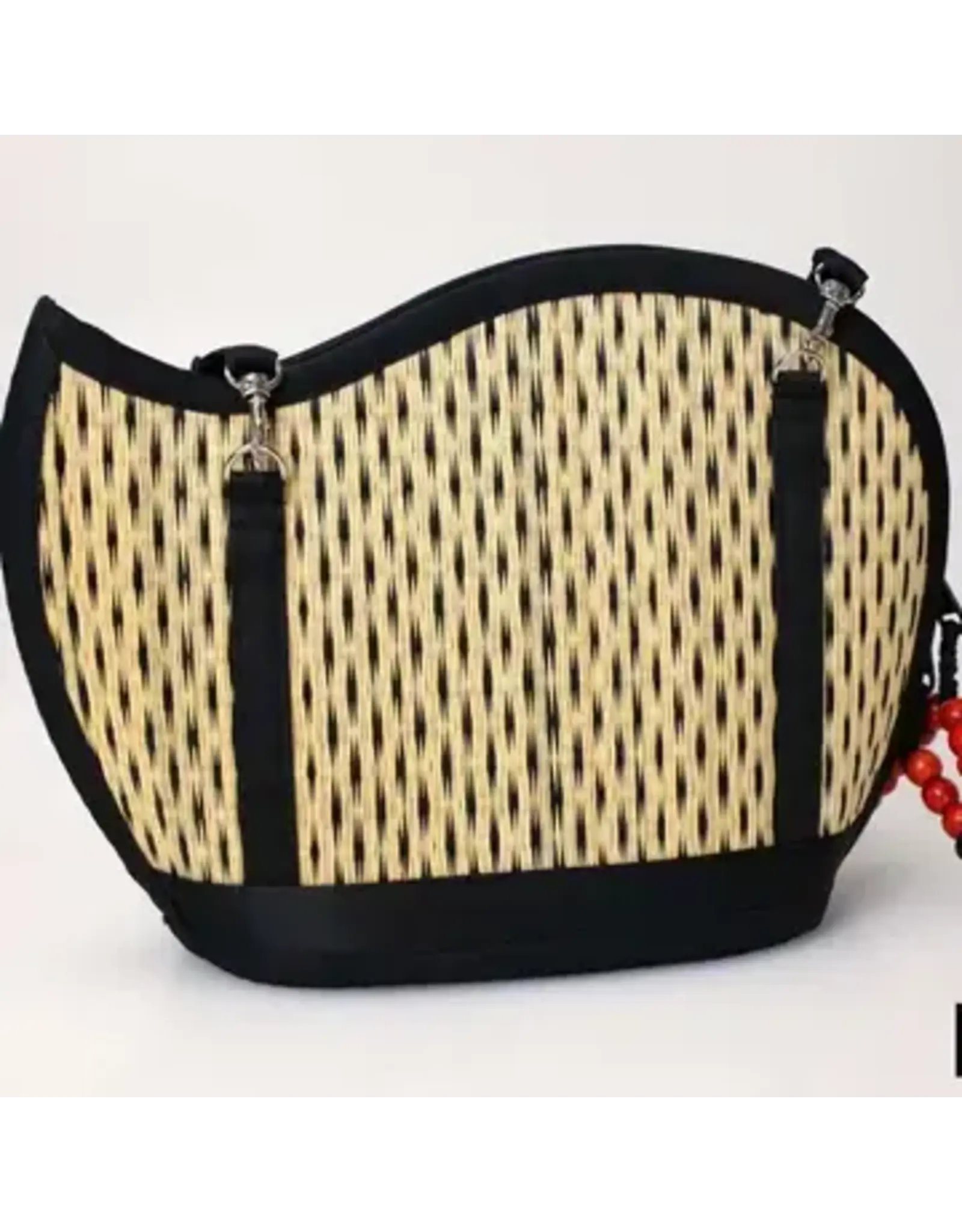 Trade roots Asymmetrical Kiri Wave Purse | Black Speckled