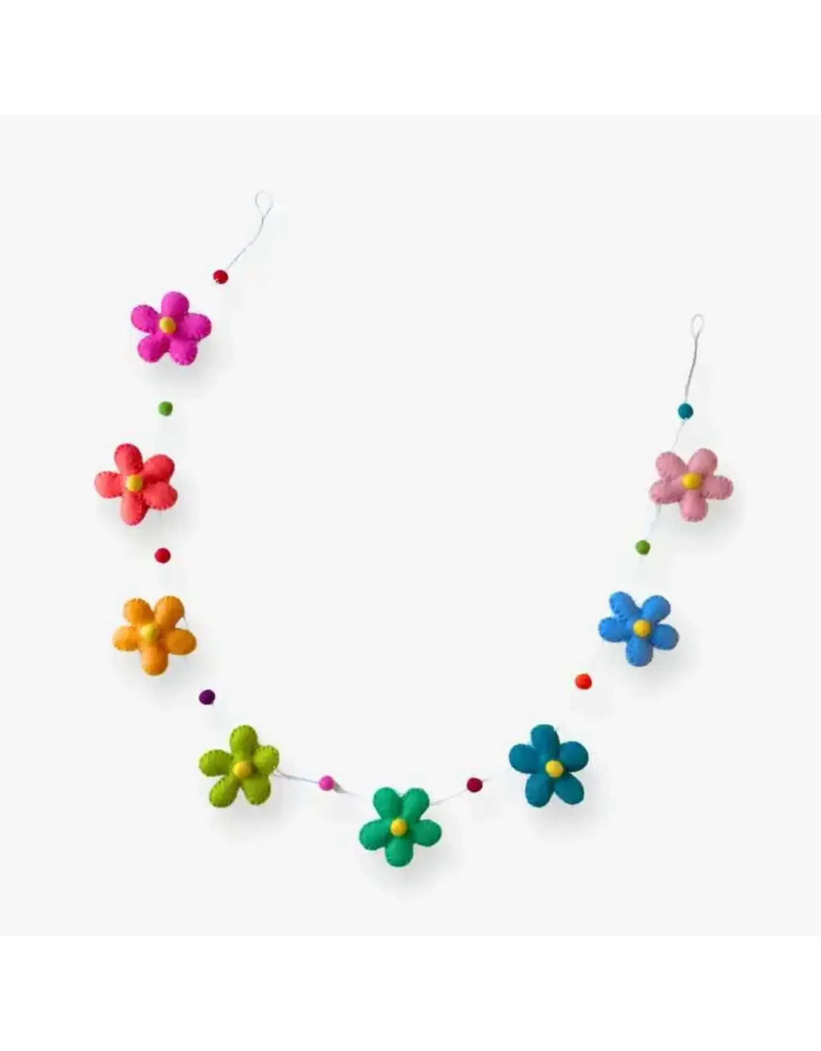 Felt Flower & Ball Garland