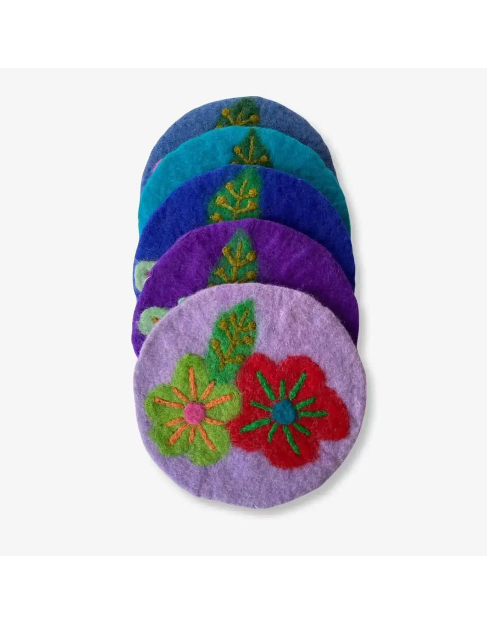 Felt Round Trivets, Assorted Patterns