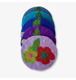 Felt Round Trivets, Assorted Patterns