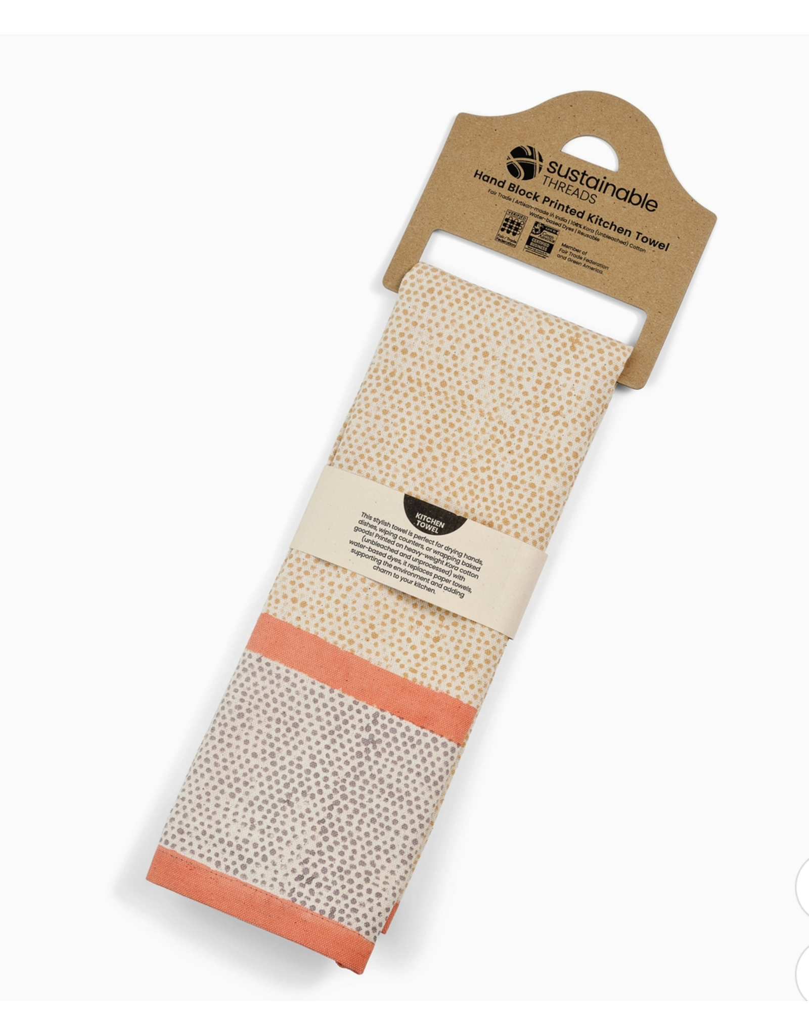Cotton Kitchen Towel | Hand Block Print, India
