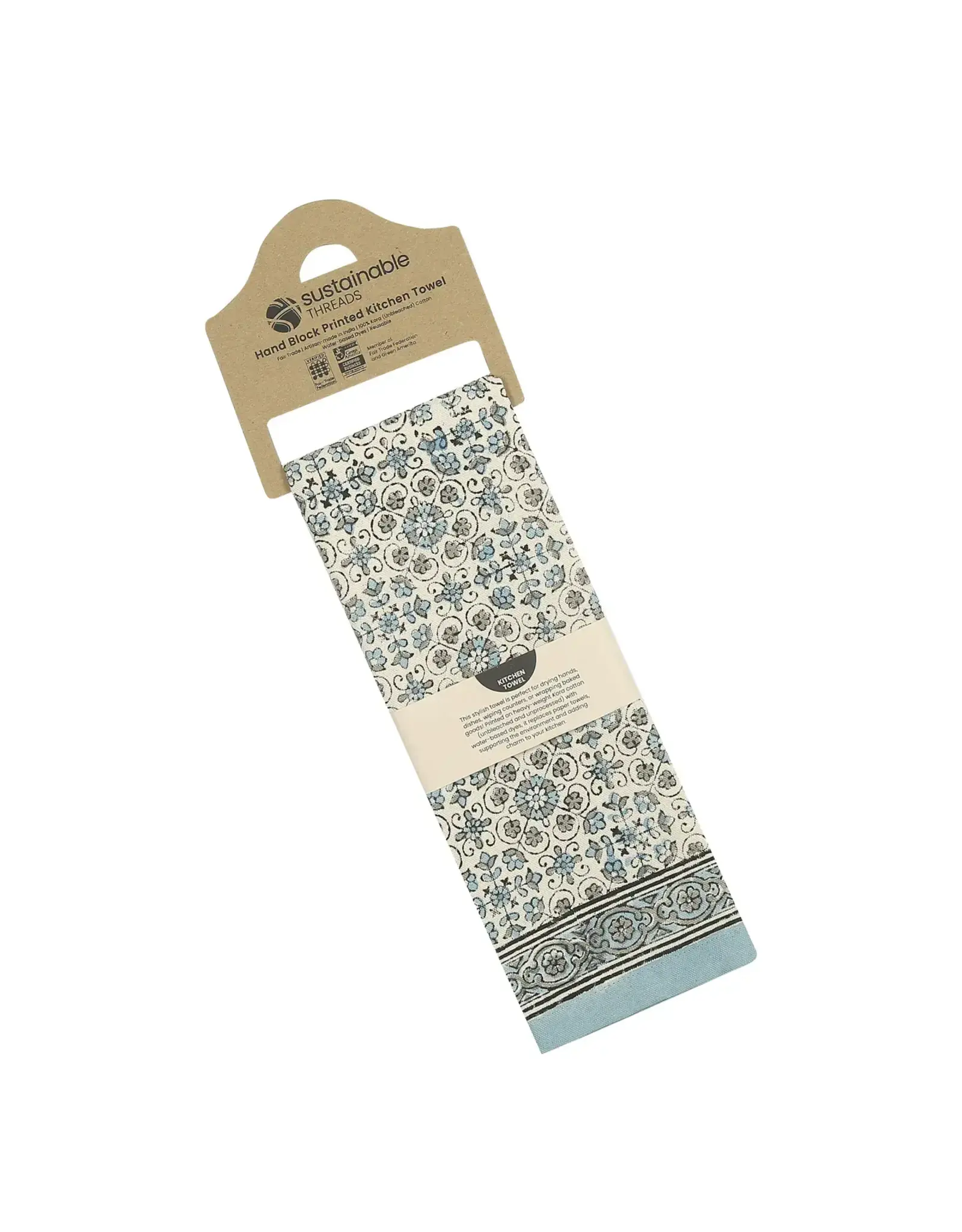Cotton Kitchen Towel | Hand Block Print, India