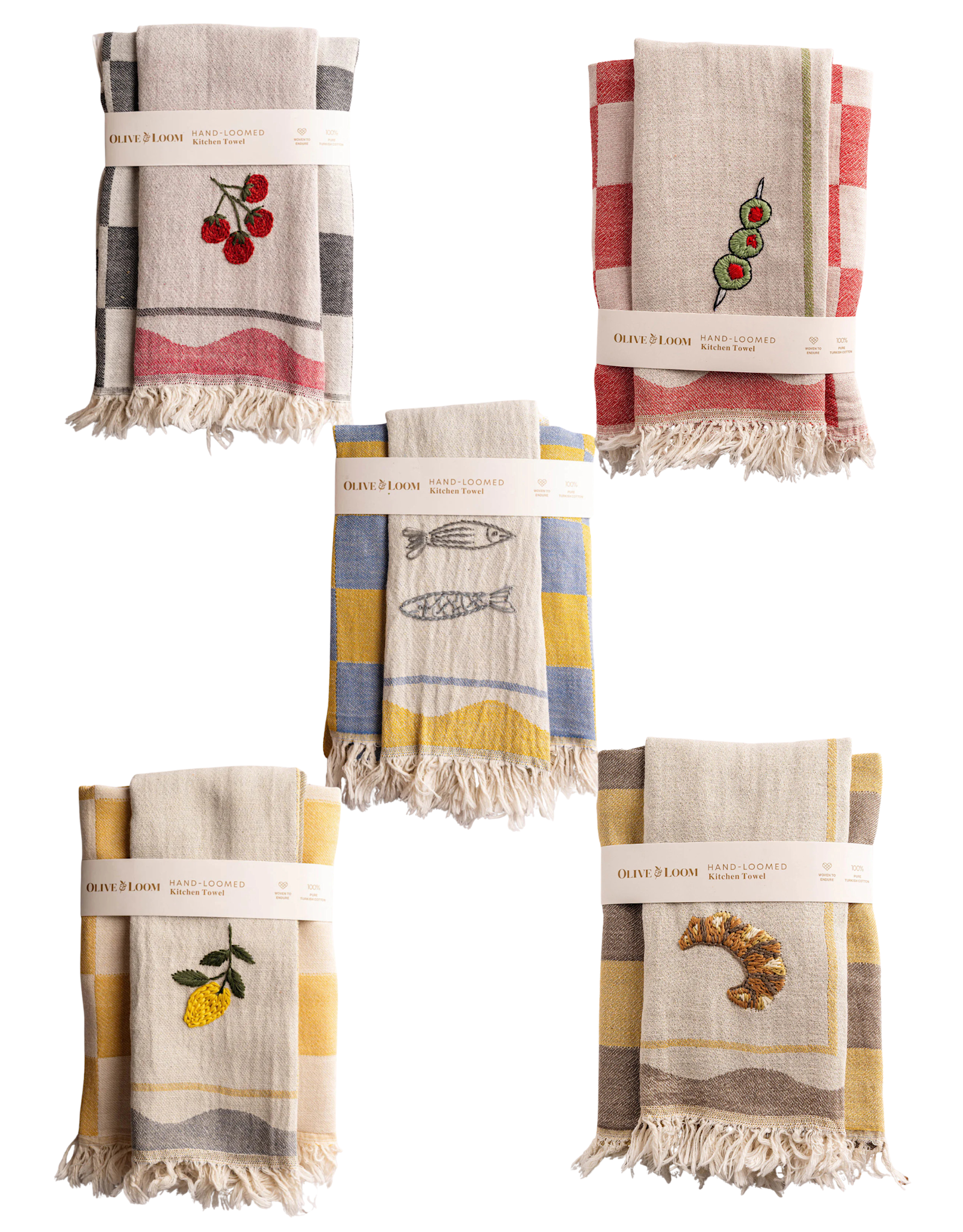 Hand Stitched Kitchen Towels, Turkey