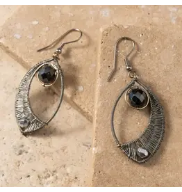 Ojo Silver Wire Wrapped Earrings