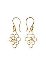 Beehive Gold Color Earrings,