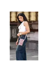 Diamond Weave Phone Case Maroon Small Mobile Pouch