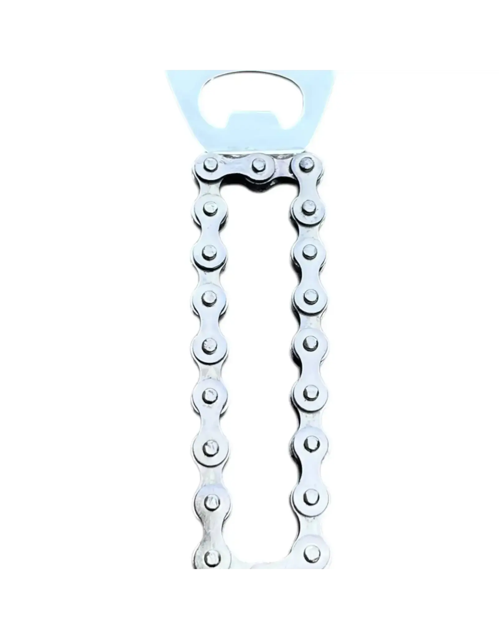 Bike Chain Bottle Opener, Chrome or Brass Color