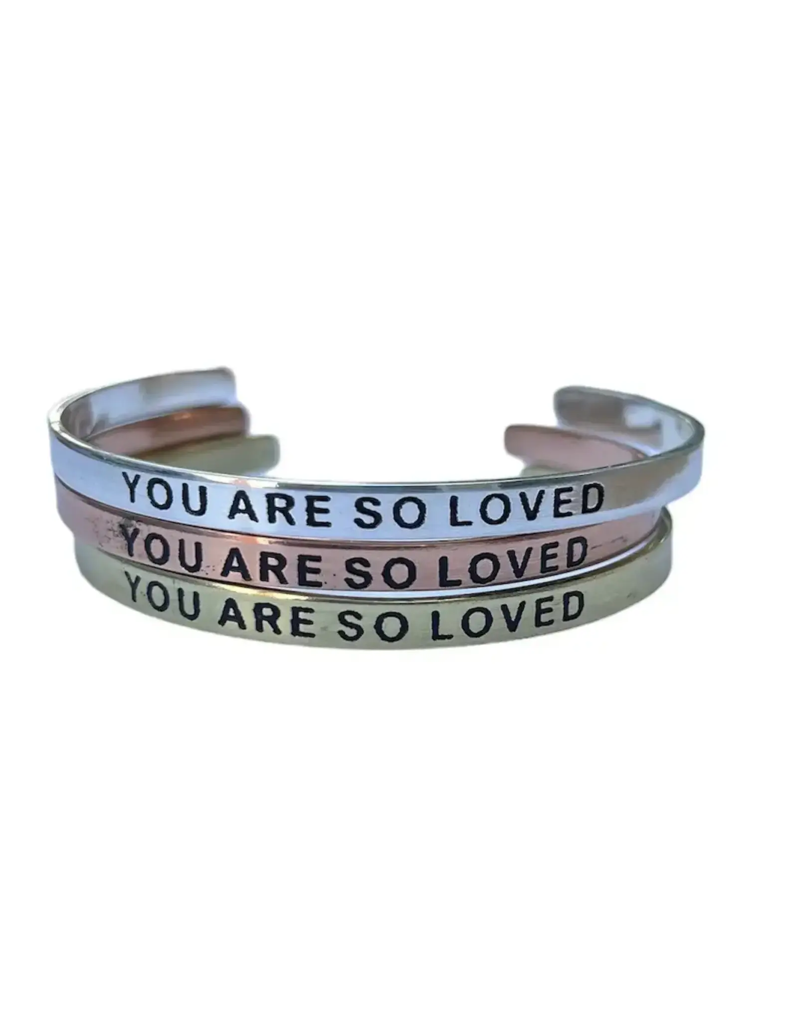 Assorted Word Bracelets, Brass and Silver