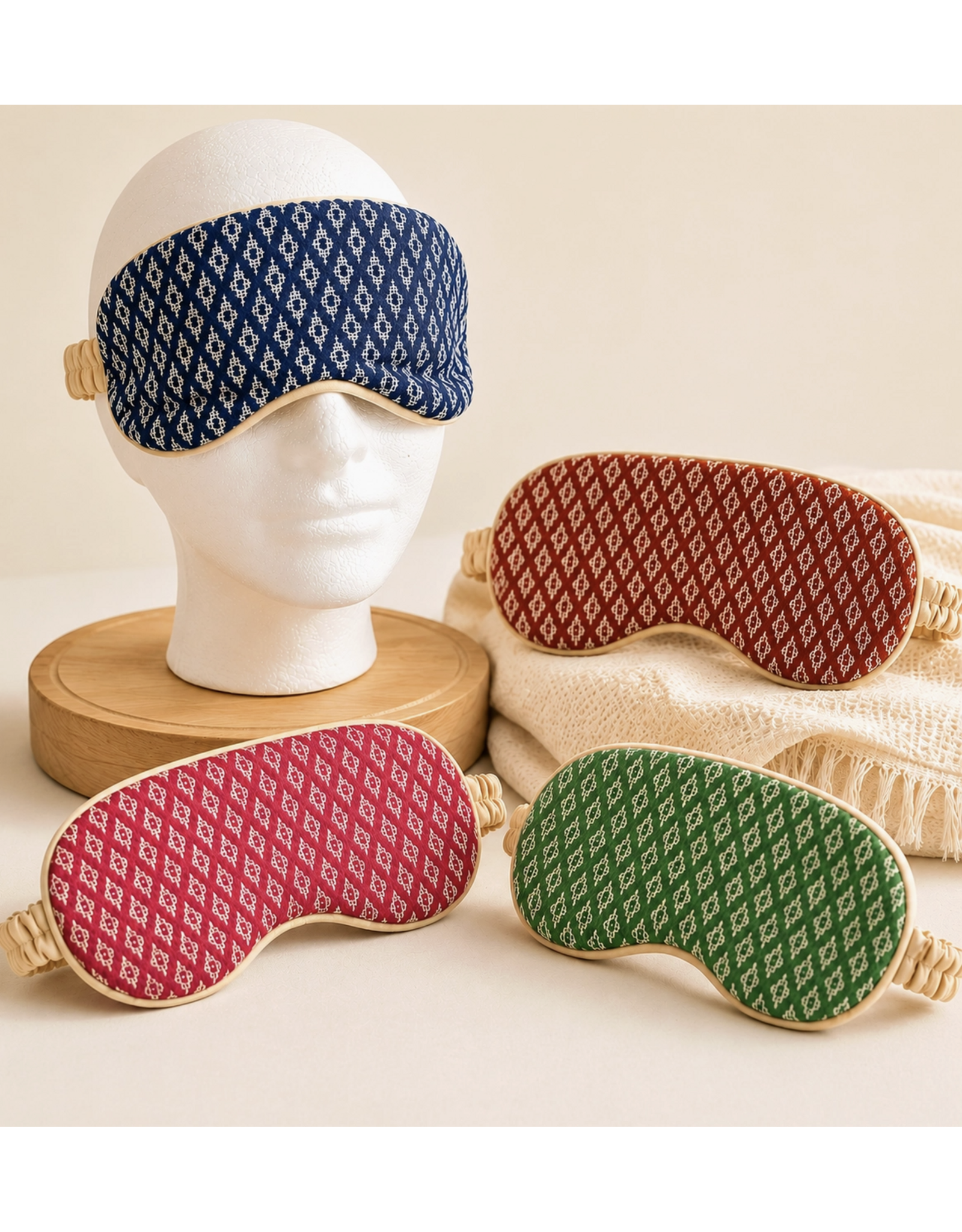 “Chie” Eye Mask, Handwoven Cotton