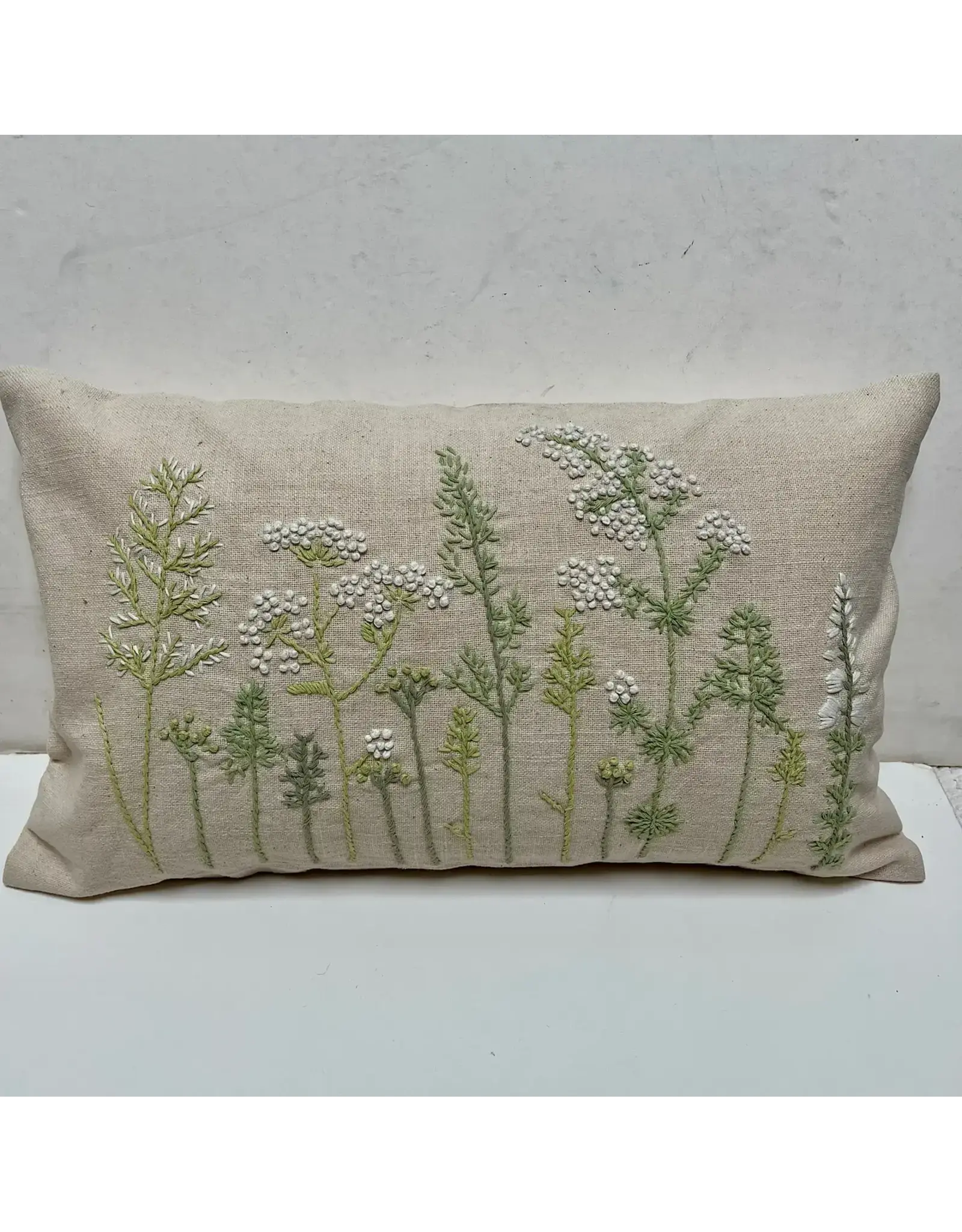 Pillow Applique/Embo 12x20" Meadow Green